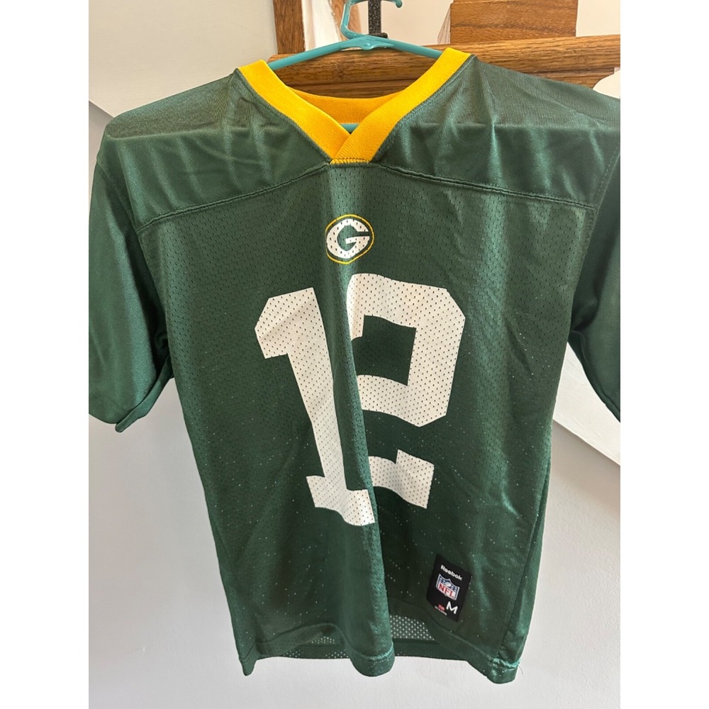reebok Green Bay  packers jersey rodgers youth medium‎